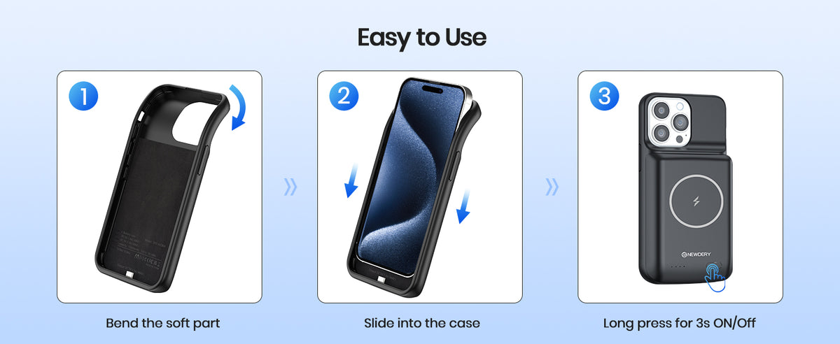 10000mAh Wireless Battery Charger Case for iPhone 15/15Pro/15 Pro Max Plus Portable Thin Power Bank Cover Battery Pack