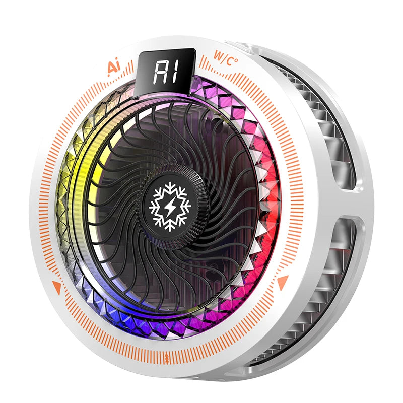 2025 New External Battery Phone Cooler AI Temperature Control Magnetic Suction Digital Display Semiconductor Ice Phone Cooler