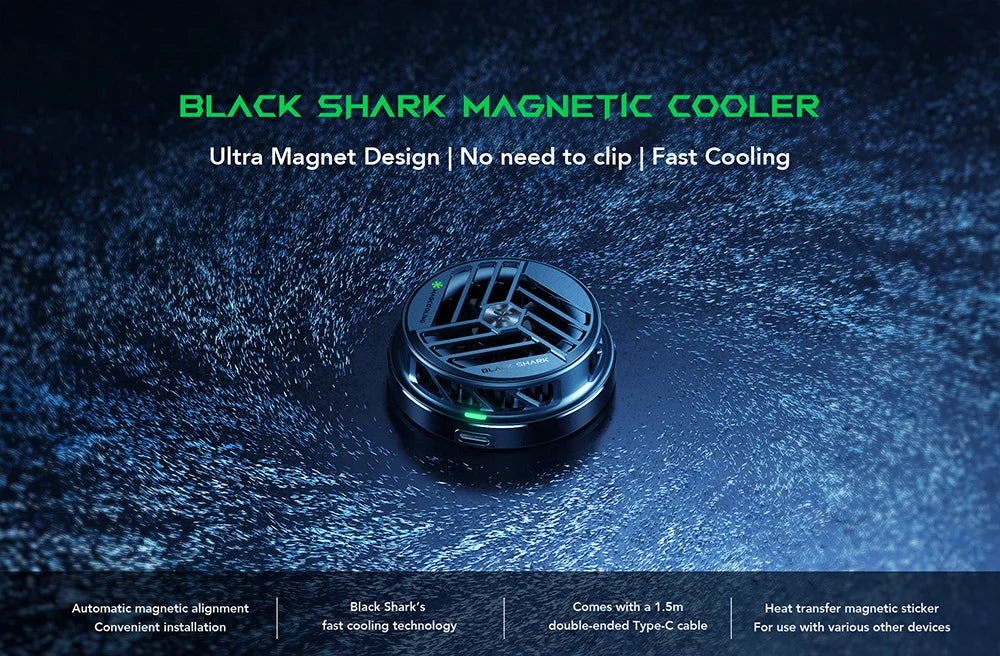 Black Shark Fan Cooler Semiconductor Magnetic Thermoelectric Radiator TEC FunCooler 2 Pro 3 Pro 4 Pro 5 Pro