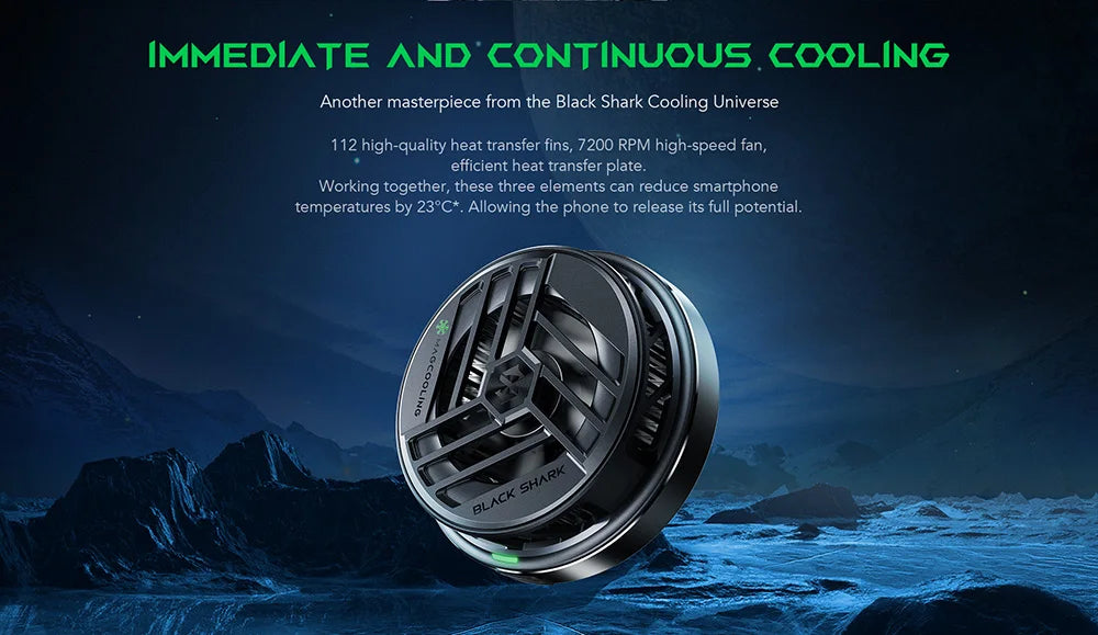 Black Shark Fan Cooler Semiconductor Magnetic Thermoelectric Radiator TEC FunCooler 2 Pro 3 Pro 4 Pro 5 Pro