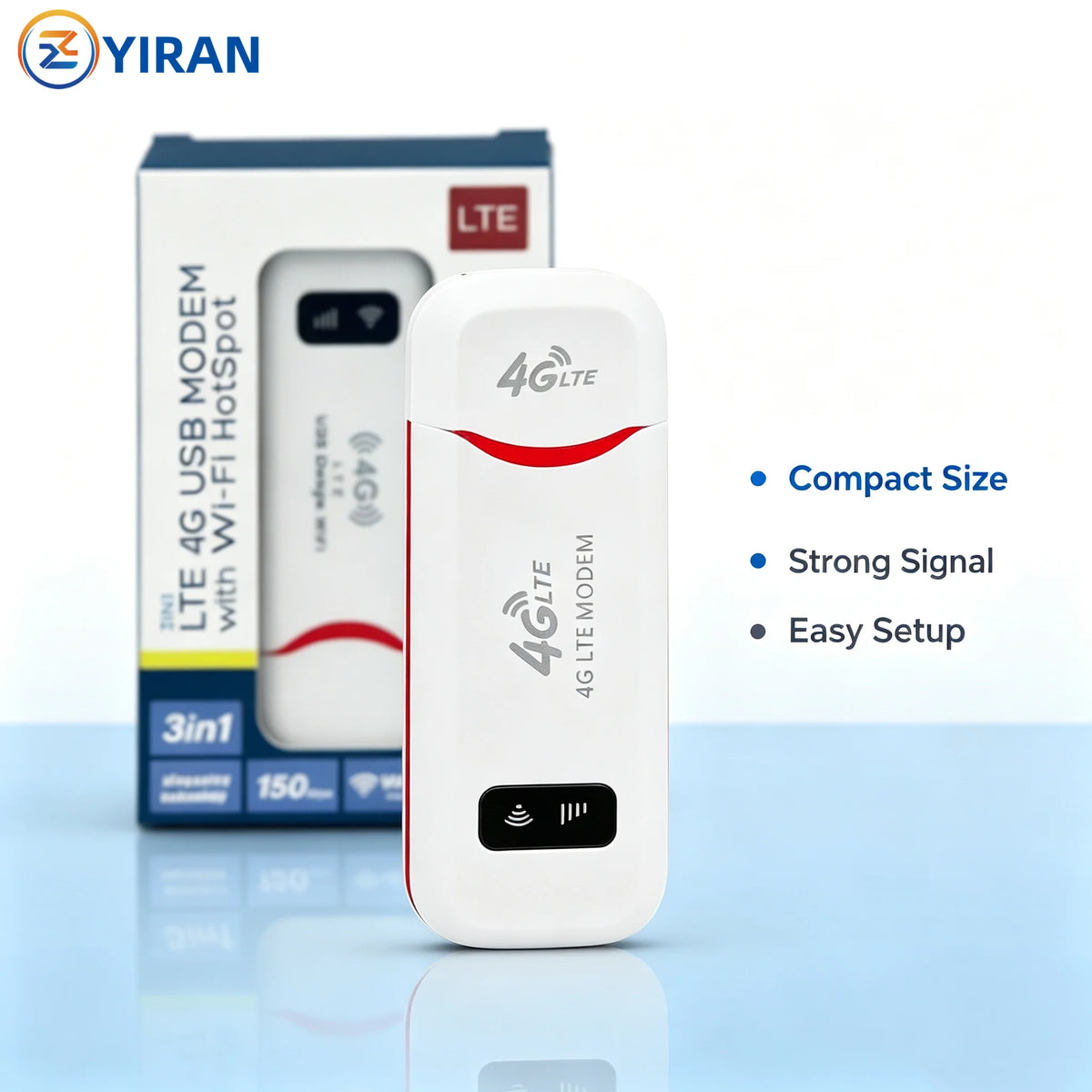 Texcom™ portable 4G LTE Pocket Wi-Fi 150 mbps speed plug and play USB modem