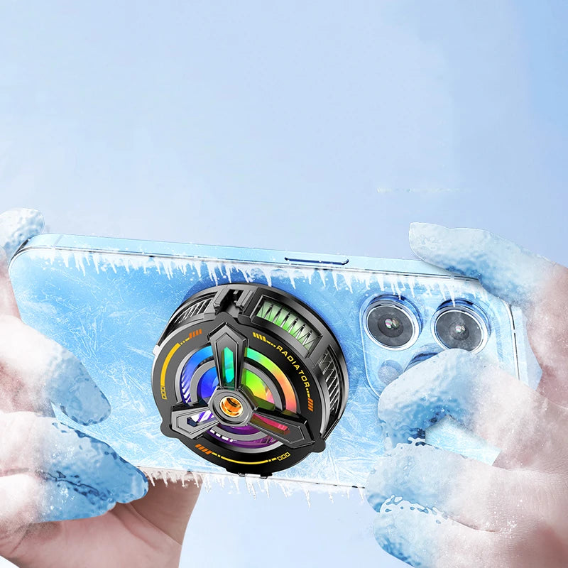2025 New External Battery Phone Cooler AI Temperature Control Magnetic Suction Digital Display Semiconductor Ice Phone Cooler