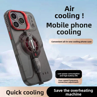 Suitable for iPhone 17ProMax – Universal Game Cooling Case with USB Powered Fan, Live Streaming Specific, Ultra-L