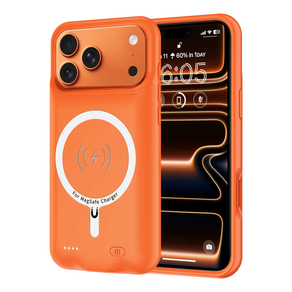 10000mah Wireless Battery Charger Case for IPhones. Magnetic Power Bank Battery Charger