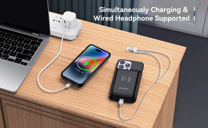 Battery Charger Case For iPhone 15 14 13 12 Pro Max Wireless Charging Power Bank Case Extended Battery Case 10000mAh