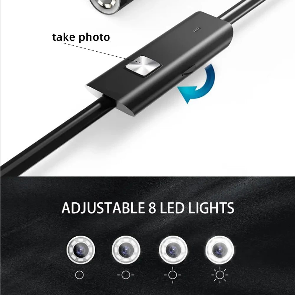 HD1920P Endoscope Inspection  Camera Type-C Mini Inspection Camera IP67  Car Sewer Pipeline Borescope for Android IOS iphone