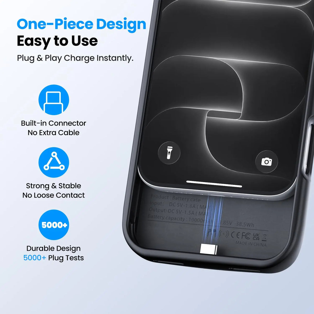 10000mah Wireless Battery Charger Case for IPhones. Magnetic Power Bank Battery Charger