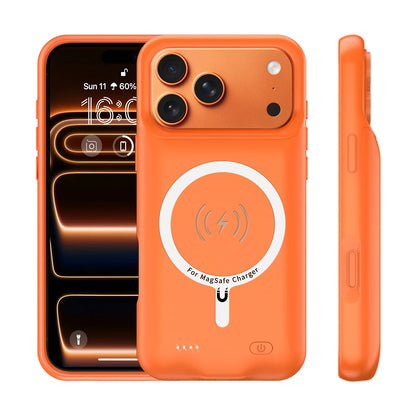 10000mah Wireless Battery Charger Case for IPhones. Magnetic Power Bank Battery Charger