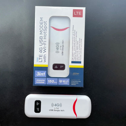 Texcom™ portable 4G LTE Pocket Wi-Fi 150 mbps speed plug and play USB modem