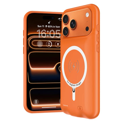 10000mah Wireless Battery Charger Case for IPhones. Magnetic Power Bank Battery Charger