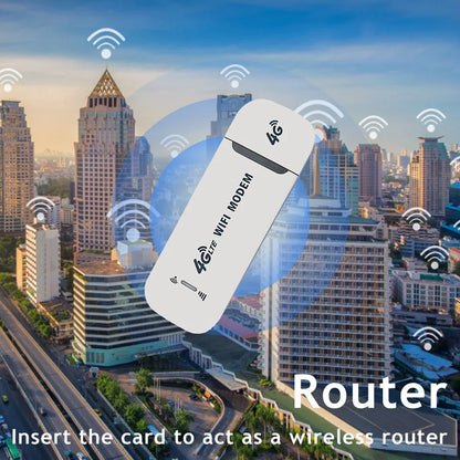 Texcom™ portable 4G LTE Pocket Wi-Fi 150 mbps speed plug and play USB modem