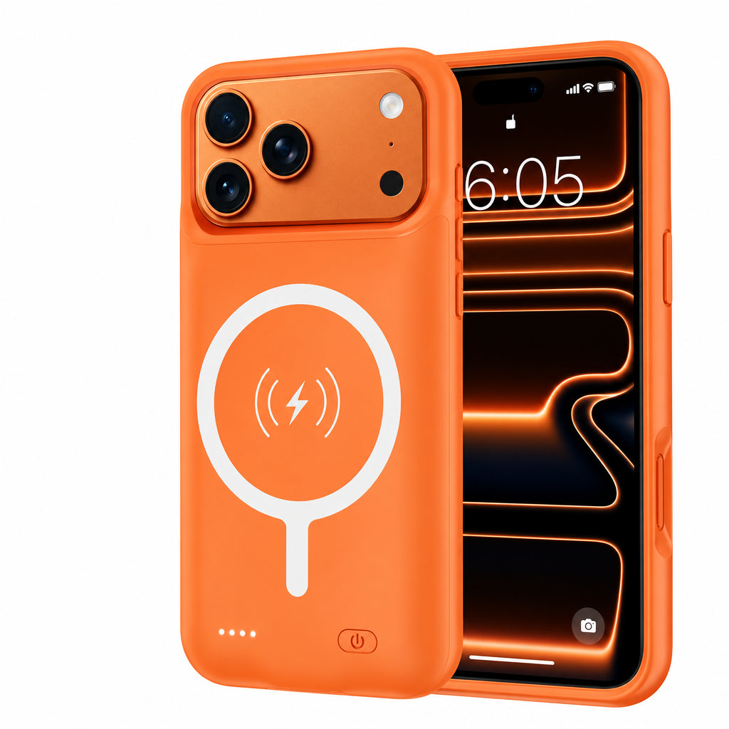10000mah Wireless Battery Charger Case for IPhones. Magnetic Power Bank Battery Charger