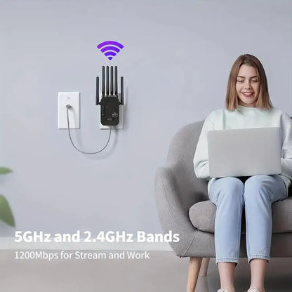 TEXCOM™ 2.4G/5G Dual band Wi-Fi Extender.