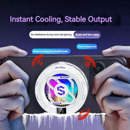 15W Stylish Phone Cooler, Cooling Fan, Ultra-Fast Cooling, RGB Lighting, For Most Popular Phones, Gaming, Esports Etc.