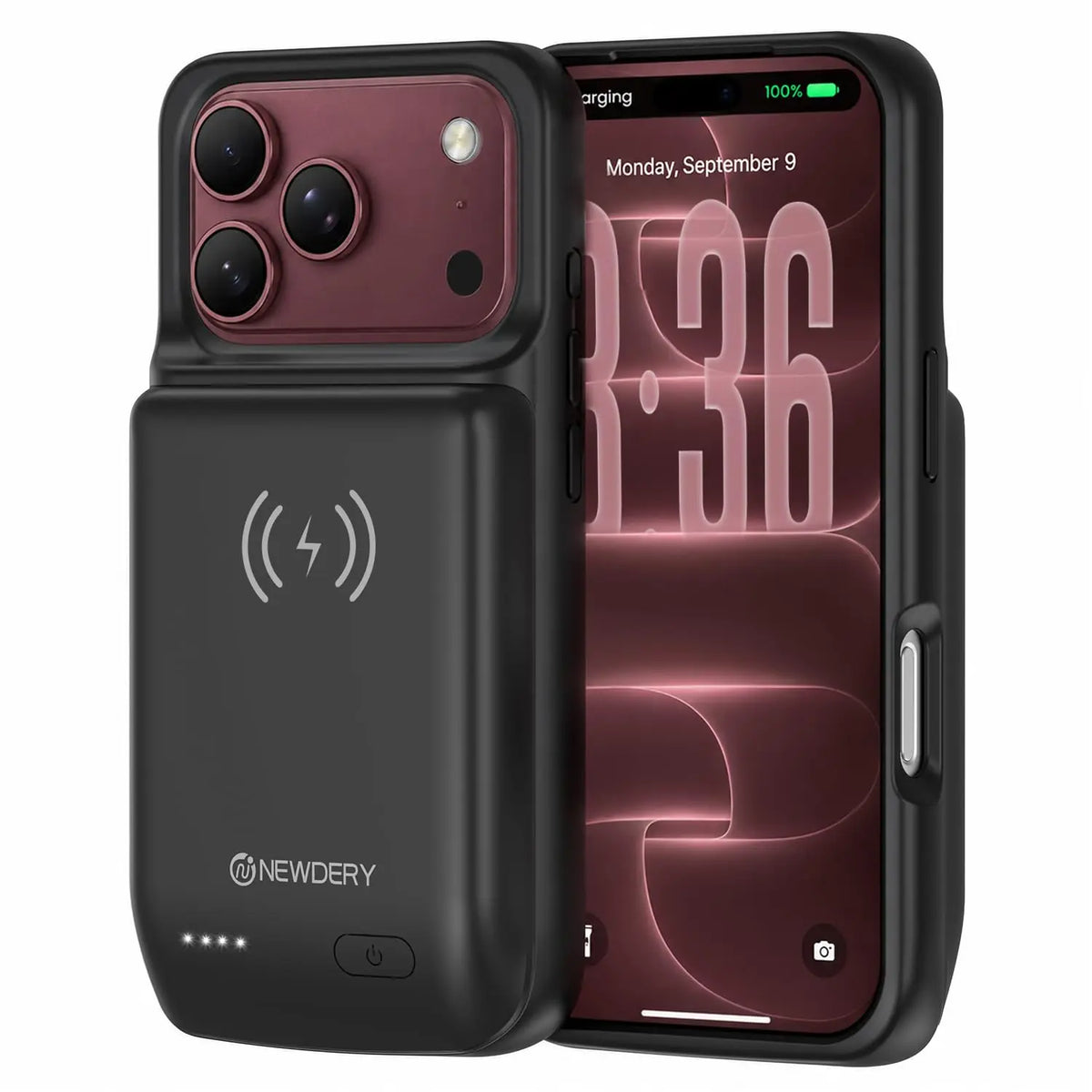10000mah Wireless Battery Charger Case for IPhones. Magnetic Power Bank Battery Charger