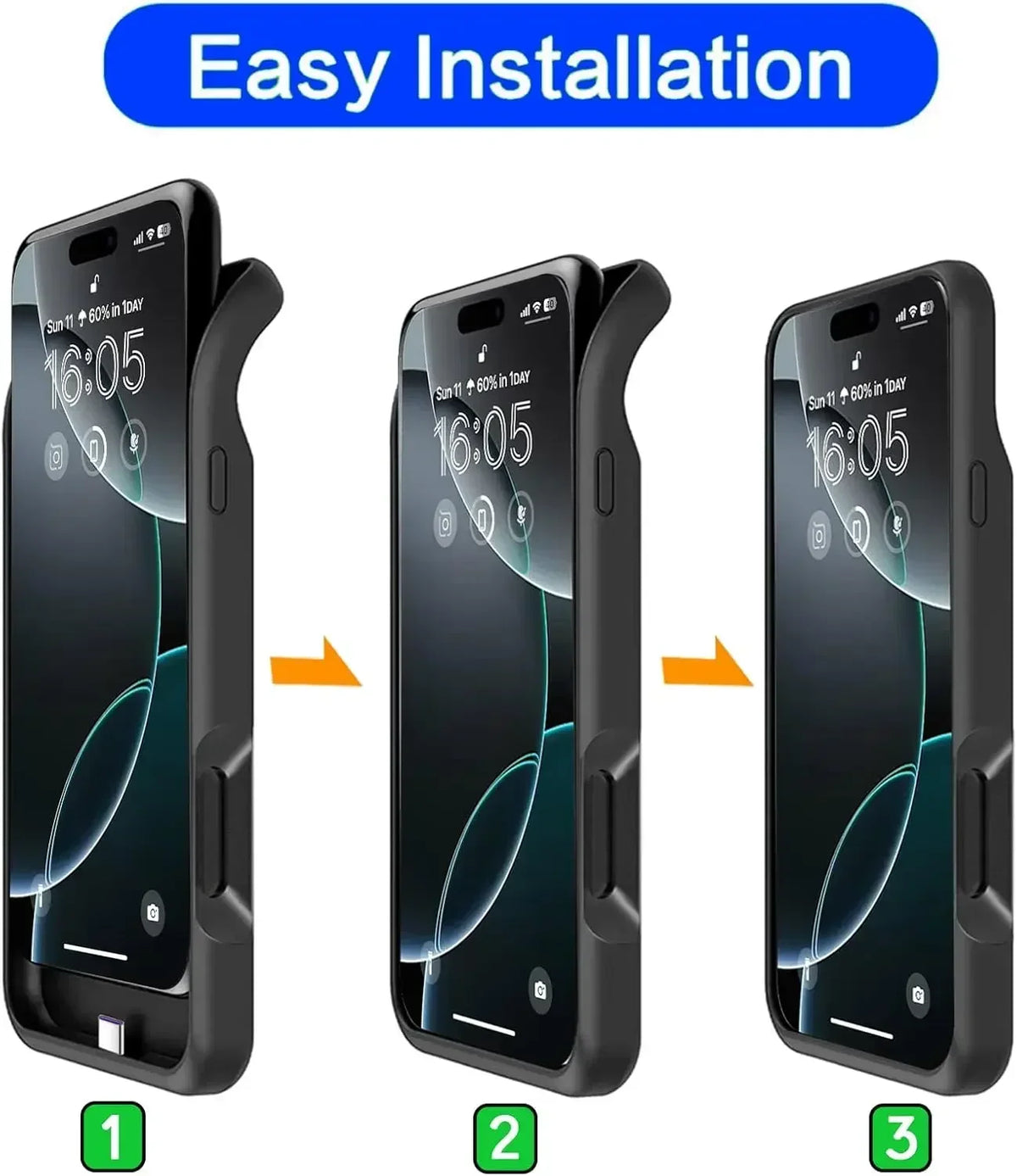 10000mah Wireless Battery Charger Case for IPhones. Magnetic Power Bank Battery Charger
