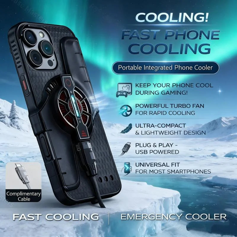 Suitable for iPhone 16, 15, 14, 13 Pro Max – Universal Game Cooling Case with USB Powered Fan, Live Streaming Specific, Ultra-L