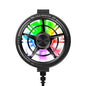 Clip On Phone Cooler Fan Travel Friendly RGB Light USB Powered Fast Cooling Radiator for Outdoor Phone Use