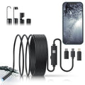 Endoscope Camera with Light, 1920P HD Borescope with 8 Lights, Waterproof for Pipe Inspection, Industrial Endoscope for Phones