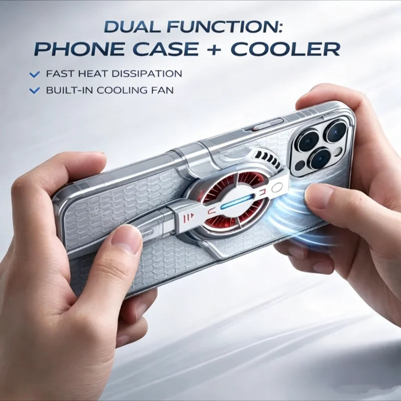 Universal iPhone Game Cooling case with USB Powered Fan, Live Stream Specific, Ultra-L