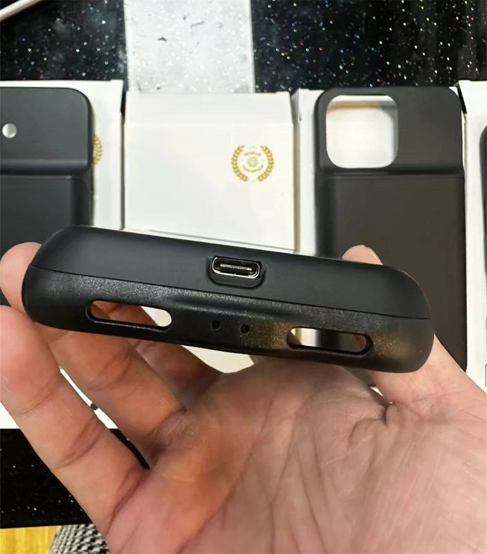 10000mAh Powerbank Cover For iPhone 17 16 Pro Max 17Air 16 Plus 16e External Battery Cases Portable Charger Power Bank Case
