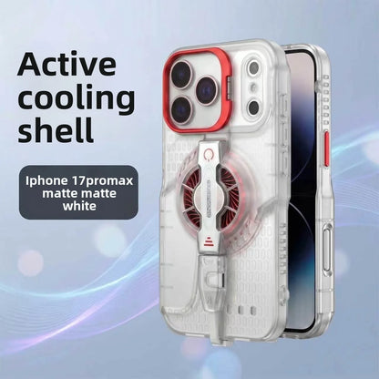 Suitable for iPhone 17ProMax – Universal Game Cooling Case with USB Powered Fan, Live Streaming Specific, Ultra-L