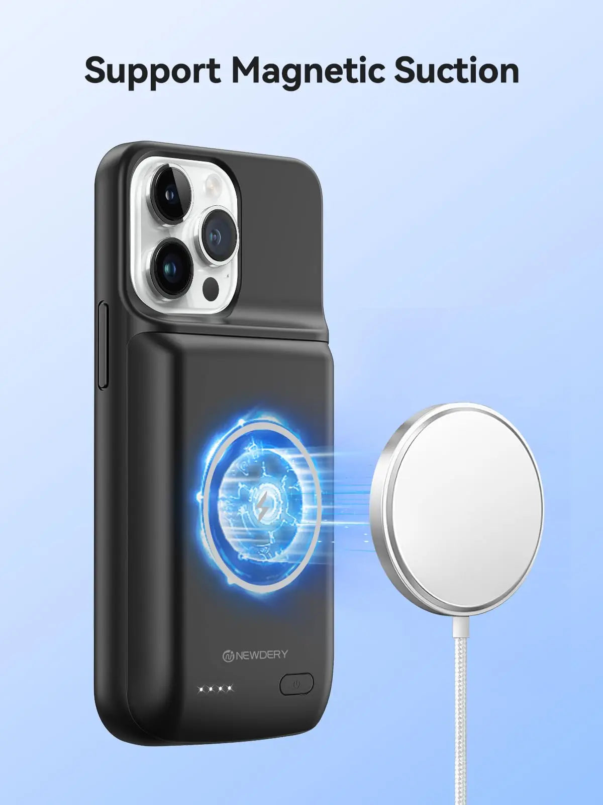 10000mAh Wireless Battery Charger Case for iPhone 15/15Pro/15 Pro Max Plus Portable Thin Power Bank Cover Battery Pack