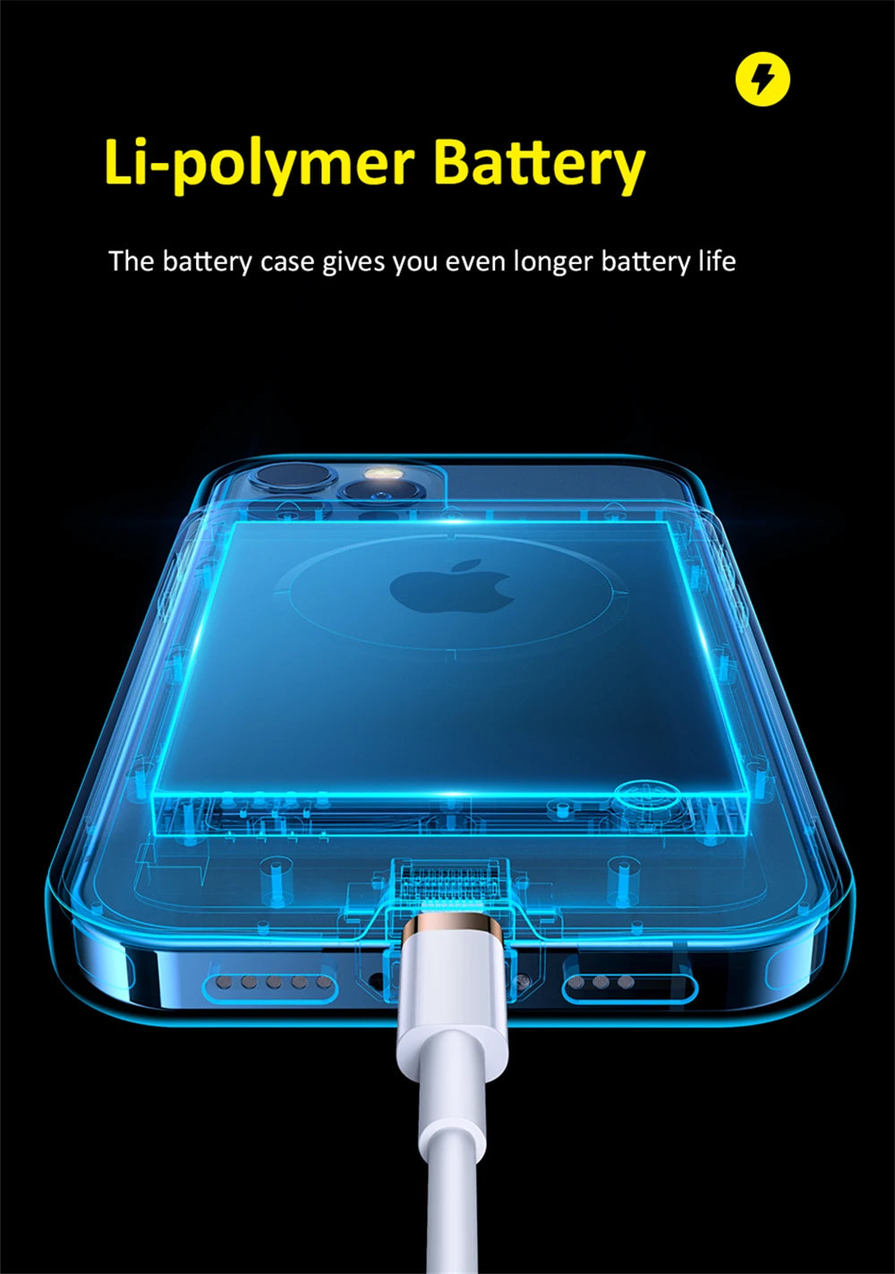 10000mAh Powerbank Cover For iPhone 17 16 Pro Max 17Air 16 Plus 16e External Battery Cases Portable Charger Power Bank Case