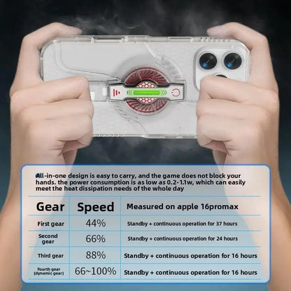 Suitable for iPhone 17ProMax – Universal Game Cooling Case with USB Powered Fan, Live Streaming Specific, Ultra-L