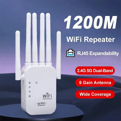 TEXCOM™ 2.4G/5G Dual band Wi-Fi Extender.