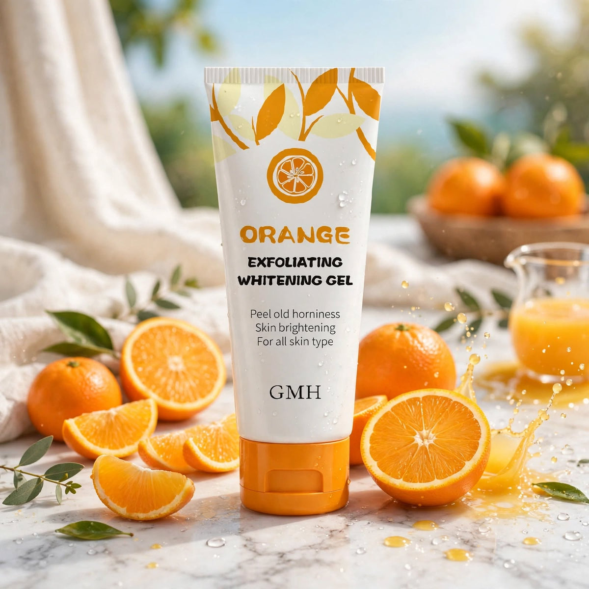 GMEELAN One Minute Whitening Orange Exfoliating gel.