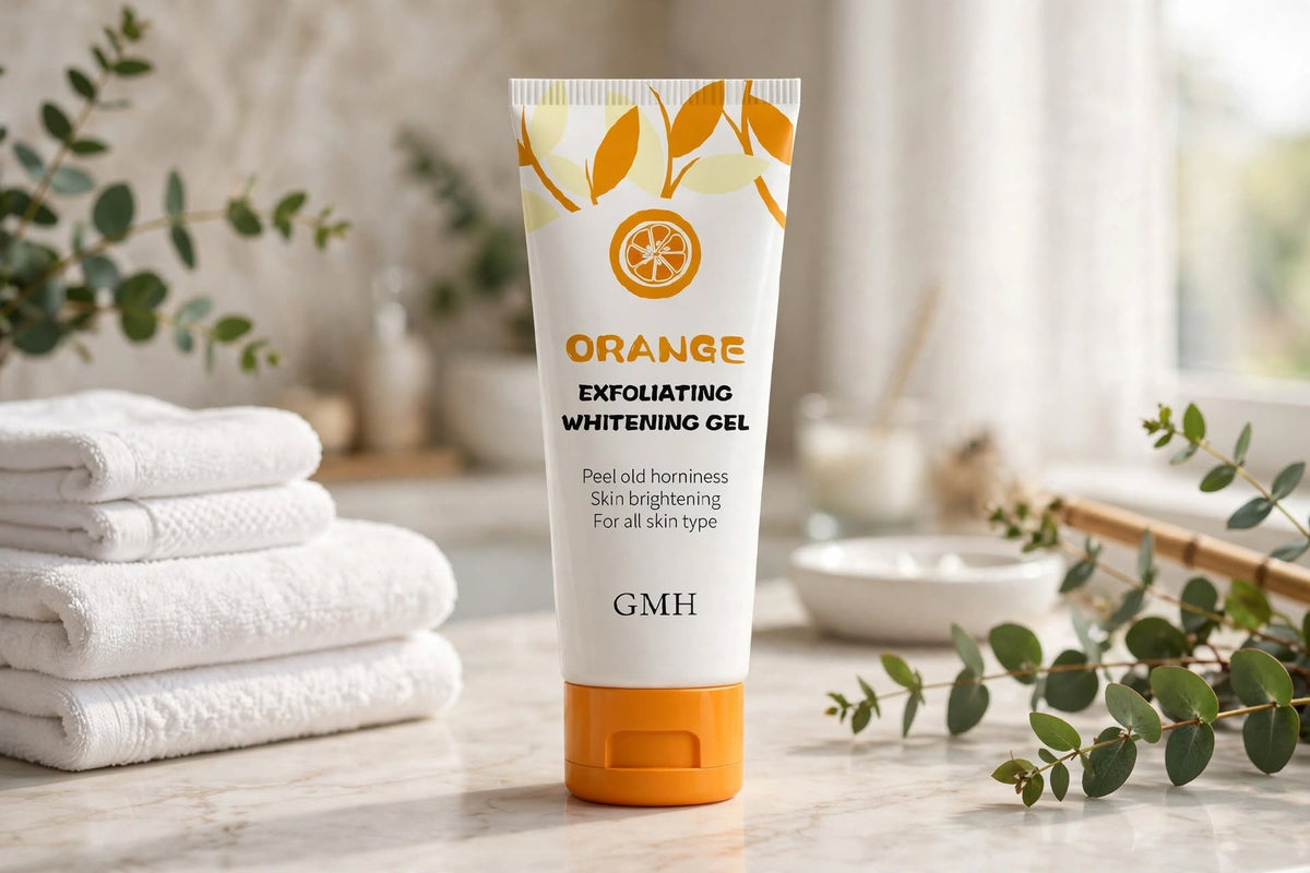 GMEELAN One Minute Whitening Orange Exfoliating gel.