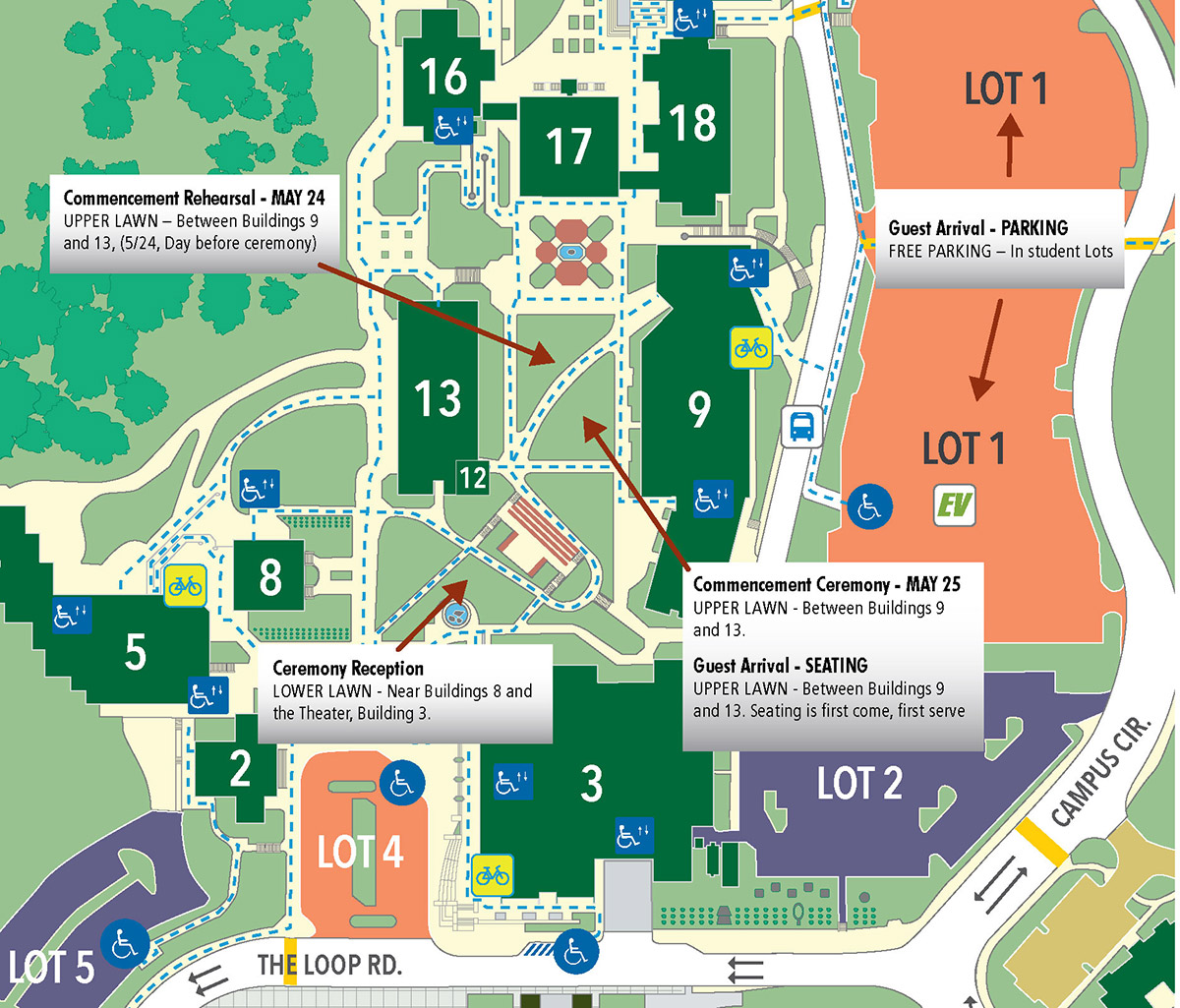 Commencement Parking Map